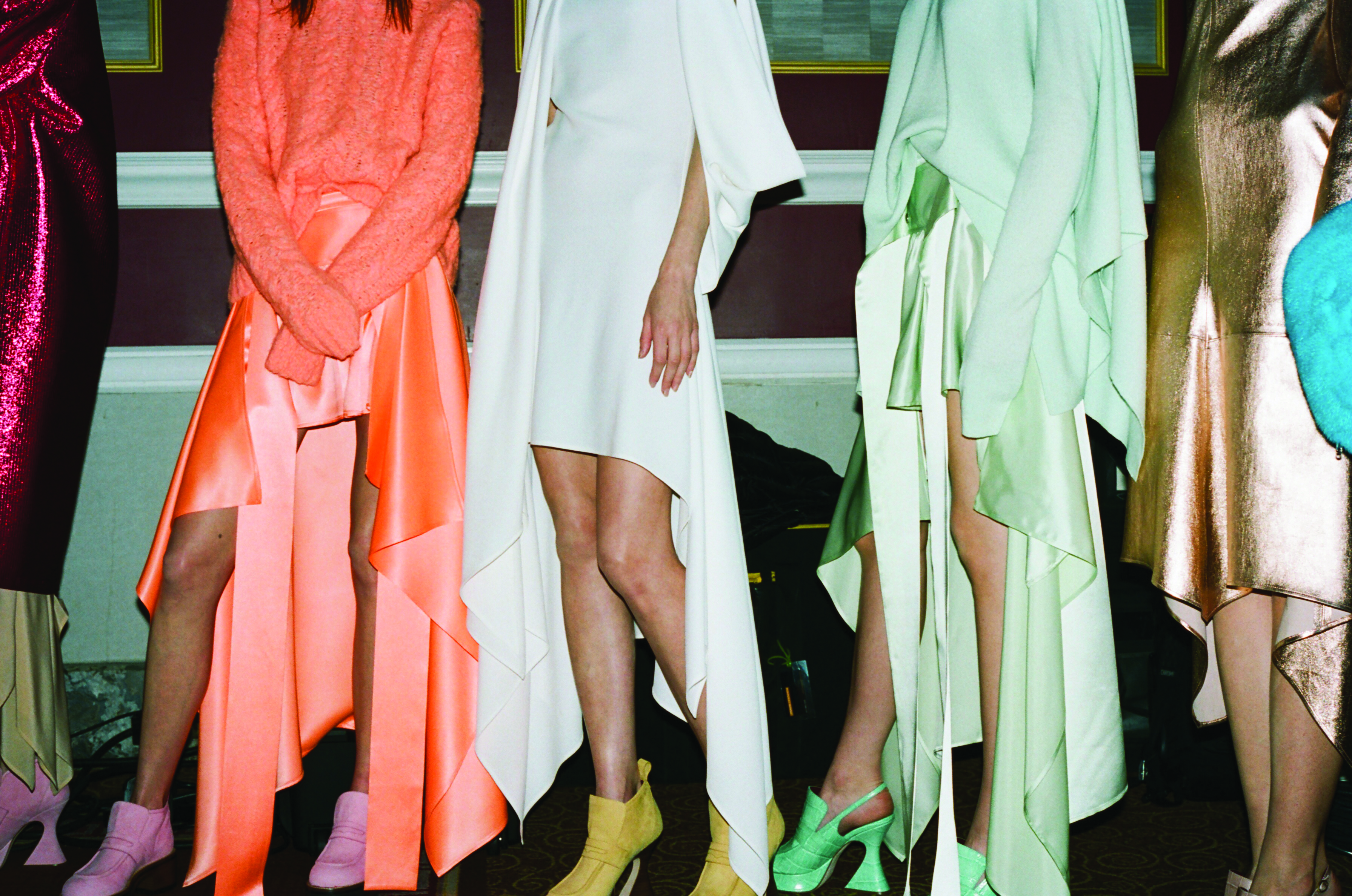 Backstage at the autumn/winter 2017 runway presentation